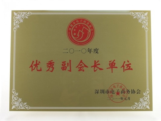 電子商務(wù)協(xié)會(huì)優(yōu)秀副會(huì)長(zhǎng)單位